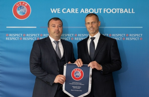 Президент УЕФА Александр Чеферин провел встречу с руководством Федерации футбола Молдовы