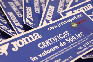 Очередные посетители Moldfootball.com получили бесплатные ставки на 1000, 800 и 500 леев, а также сертификат от Joma