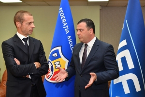 Leonid Oleinicenco: "Președintele UEFA a promis susținerea maximă pentru dezvoltarea în Moldova a proiectelor precum "Fotbal în școli"