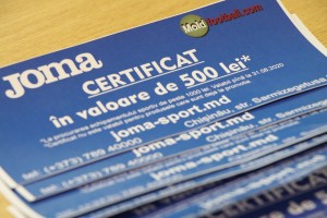 Скидочный сертификат от Joma и Moldfootball.com был вручен победителю 6-го тура Конкурса Прогнозов
